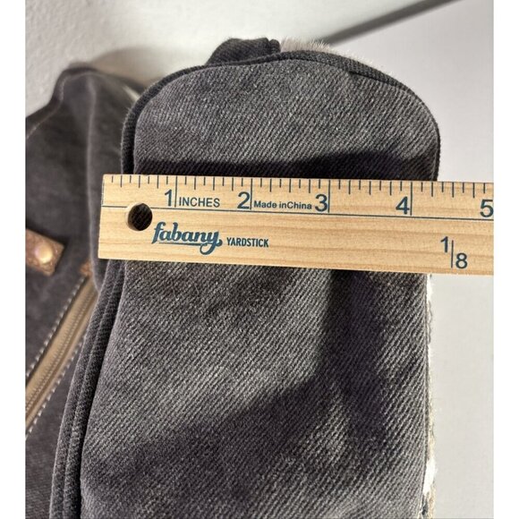 Myra Bag Buzz Fuzz Western Canvas Tote Bag Weekender Bag Oversize Muted Tones - Picture 12 of 12